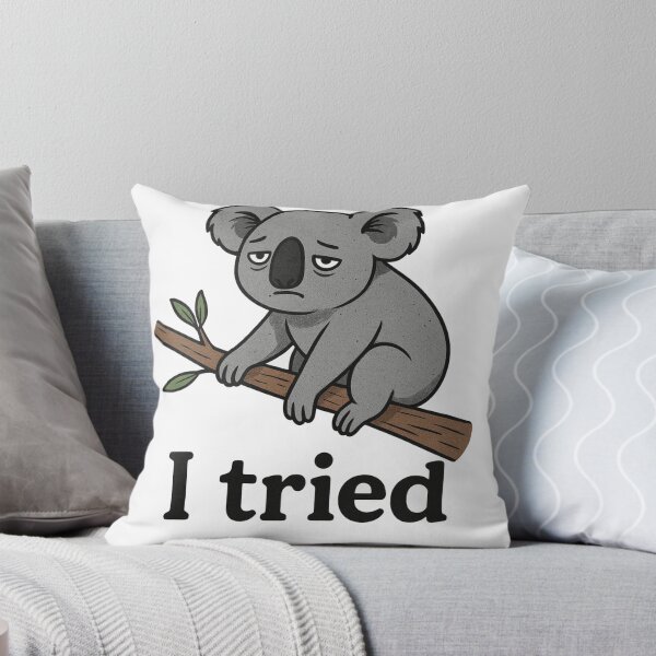 Item preview, Tired Koala on a Branch – "I tried." designed and sold by HopaHope.