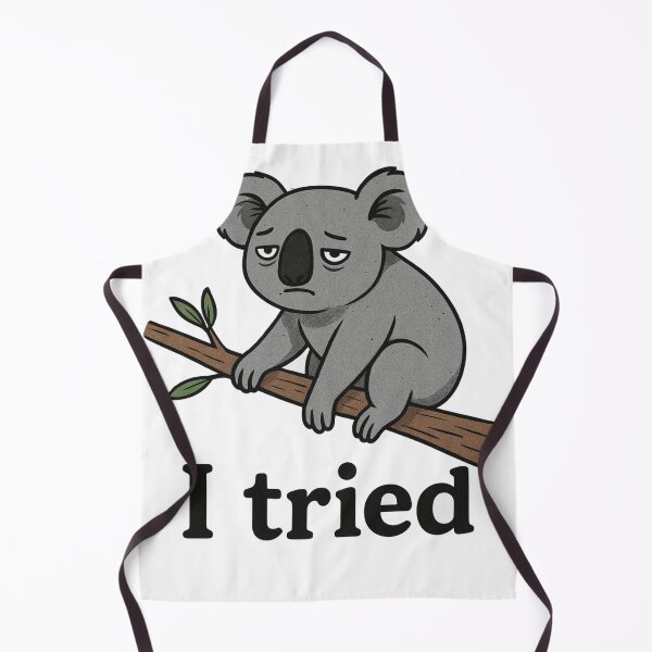 Item preview, Tired Koala on a Branch – "I tried." designed and sold by HopaHope.