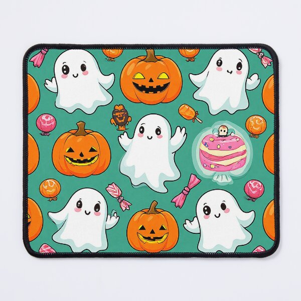 Item preview, Cute Halloween Ghosts with Pumpkins and Candy – Sweet Spooky Design designed and sold by AmetistLight.