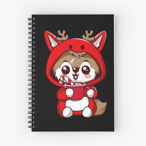 Item preview, Chibi Wolf Reindeer Onesie – Kawaii Cute Christmas Wolf with Hot Cocoa Funny Holiday Art designed and sold by ColorSplash123.