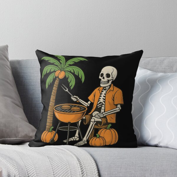 Item preview, Skeleton Grilling Burgers Halloween Tropical Design designed and sold by Graphics4X.