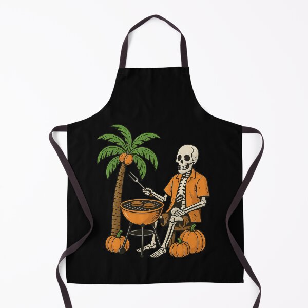 Item preview, Skeleton Grilling Burgers Halloween Tropical Design designed and sold by Graphics4X.