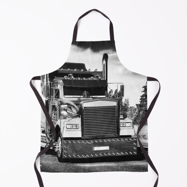 Item preview, Classic American Semi Truck on Road Black and White designed and sold by Taina Sohlman.