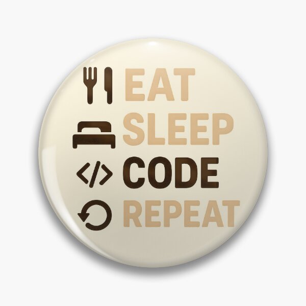 Artikelvorschau, Eat Sleep Code Repeat – Lustiges Programmierer-Codierungsdesign entworfen und verkauft von Chubs.Store.