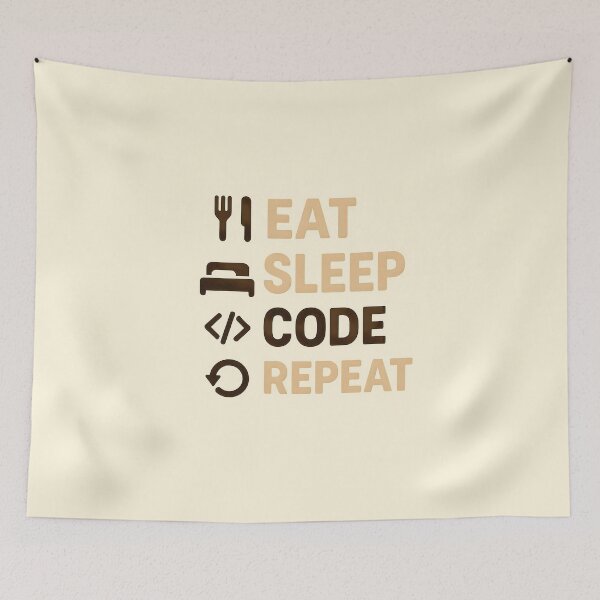 Item preview, Eat Sleep Code Repeat – Funny Programmer Coding Design designed and sold by Chubs.Store.