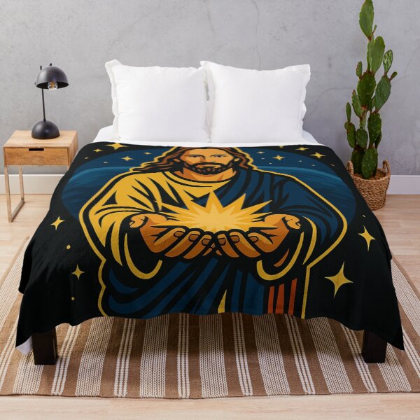 Item preview, Divine Star Bearer - Radiant Jesus Christ Spiritual Celestial Light Illustration designed and sold by AnTartstudios.