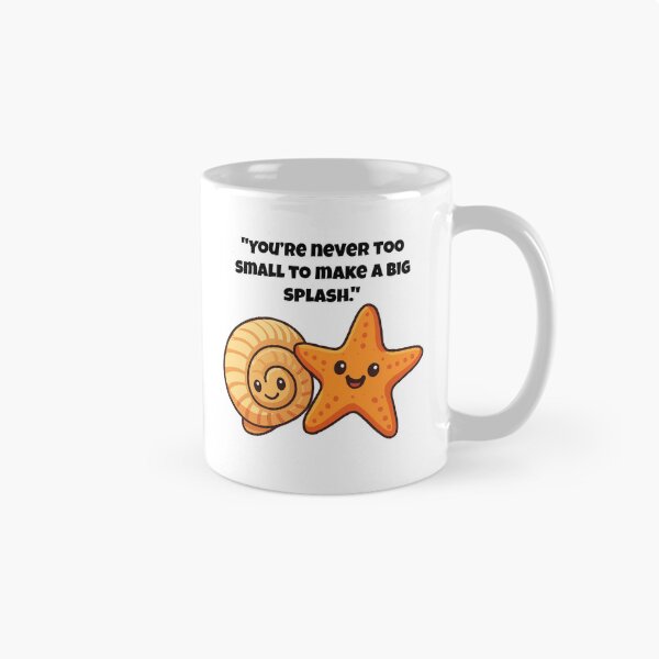 Item preview, Seashell & Starfish – Never Too Small to Make Waves designed and sold by Latitude 1°N.
