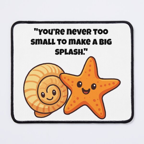 Item preview, Seashell & Starfish – Never Too Small to Make Waves designed and sold by Latitude 1°N.