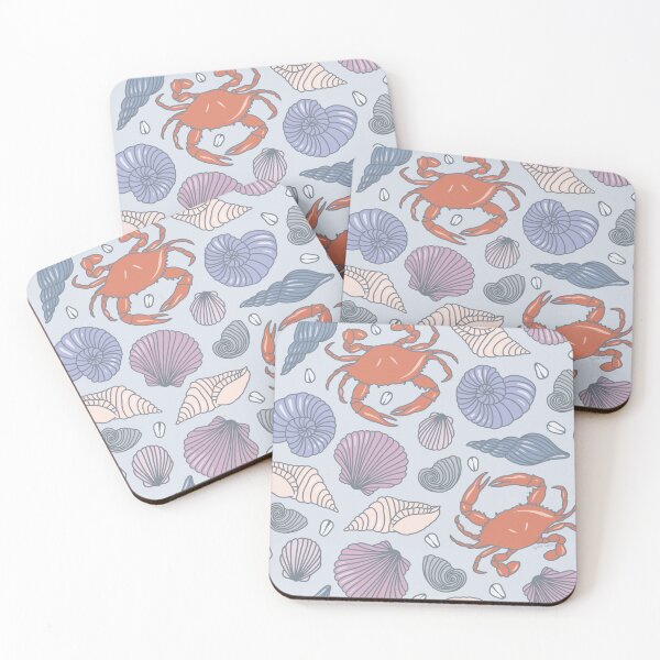 Item preview, Pastel Seashells & Crabs designed and sold by Elizabeth Weglein.