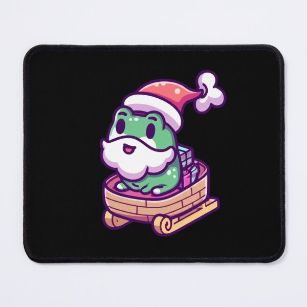 Item preview, Chibi Frog Santa Beard – Kawaii Cute Frog Riding Sleigh with Gifts Funny Christmas Art designed and sold by ColorSplash123.