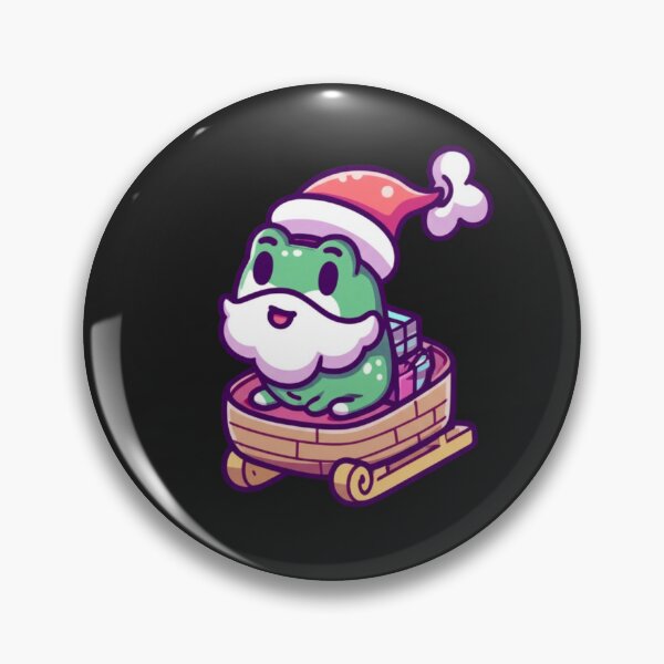 Item preview, Chibi Frog Santa Beard – Kawaii Cute Frog Riding Sleigh with Gifts Funny Christmas Art designed and sold by ColorSplash123.