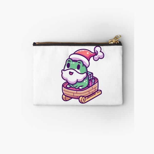 Item preview, Chibi Frog Santa Beard – Kawaii Cute Frog Riding Sleigh with Gifts Funny Christmas Art designed and sold by ColorSplash123.