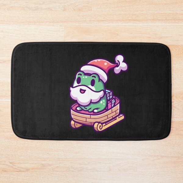Item preview, Chibi Frog Santa Beard – Kawaii Cute Frog Riding Sleigh with Gifts Funny Christmas Art designed and sold by ColorSplash123.
