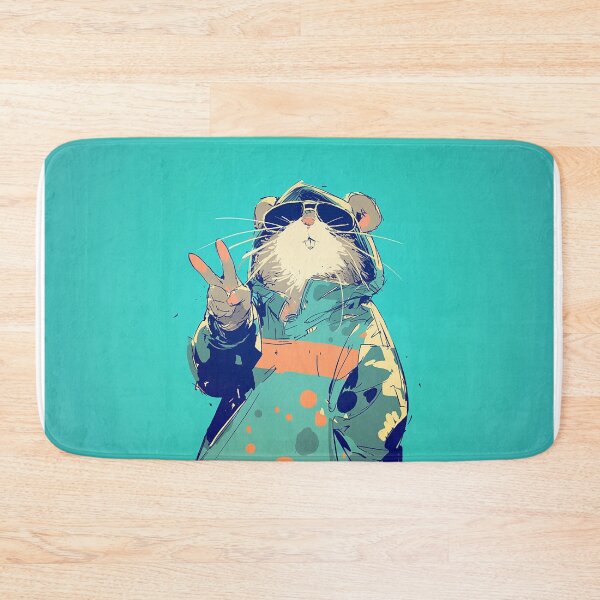 Item preview, Double Peace Chubby Hamster – Kawaii Cute Poster designed and sold by Christian Weiss.