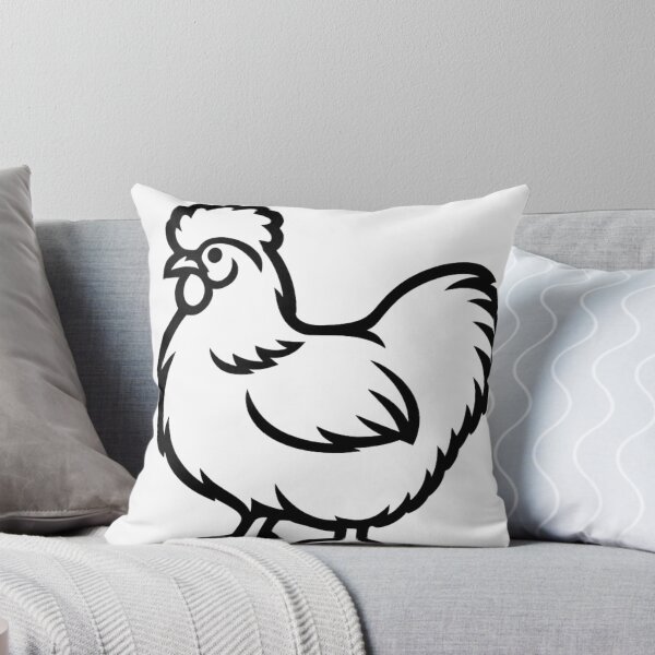 Item preview, Silkie Chicken Outline designed and sold by SilkeHenSticke.