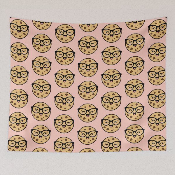 Item preview, Clever Cookie Pattern – Geeky Kawaii Chocolate Chip Cookie designed and sold by Clever Cookie.