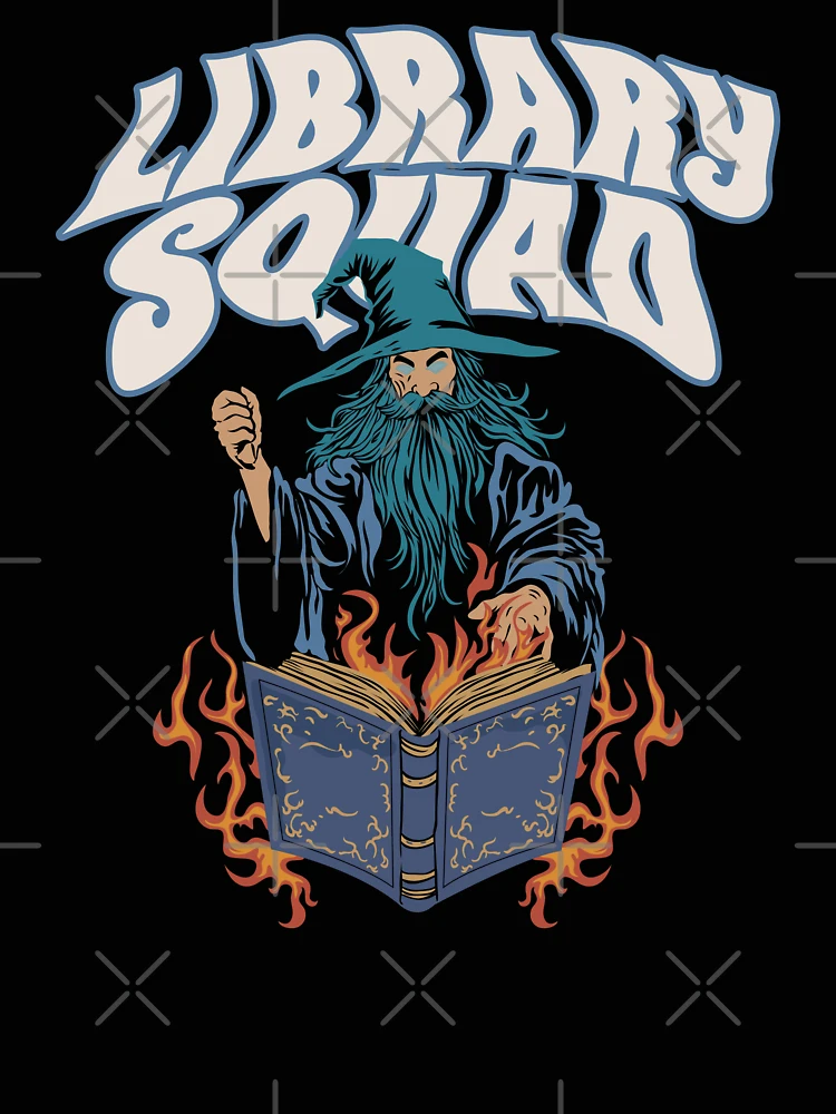 Thumbnail 4 of 4, Relaxed T-Shirt, Library Squad designed and sold by JavaGraph.