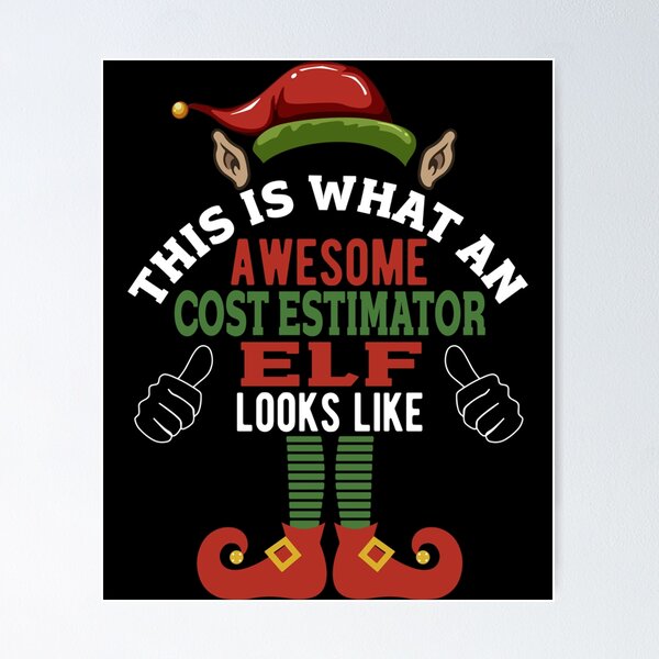 Item preview, Awesome Cost Estimator Elf Funny Christmas designed and sold by rexalexisdoy.