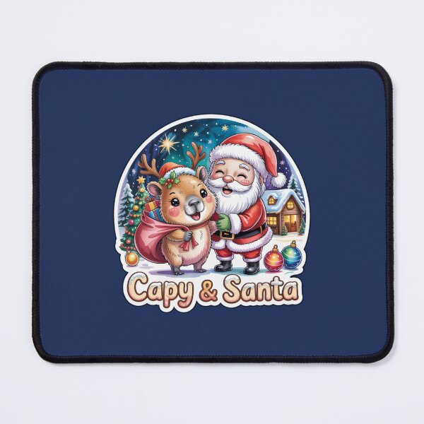 Item preview, Christmas Capybara with Santa | Cute Holiday Animal Sticker designed and sold by Nuist25.