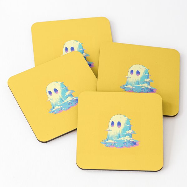 Item preview, Cloudy Ghost – Vaporwave Cute Ghost Illustration designed and sold by Christian Weiss.