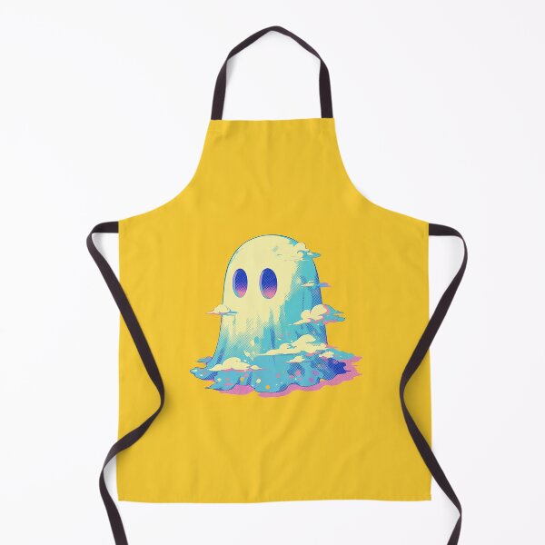 Item preview, Cloudy Ghost – Vaporwave Cute Ghost Illustration designed and sold by Christian Weiss.