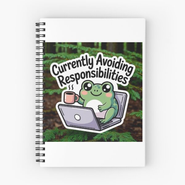 Item preview, Funny Kawaii Frog Meme Sticker – Avoiding Responsibilities Cute Design designed and sold by KawaiiNestching.