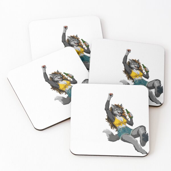 Item preview, TOUCHDOWN!  Wolf Woman Cheers On Her Team designed and sold by KlakkDrawsStuff.