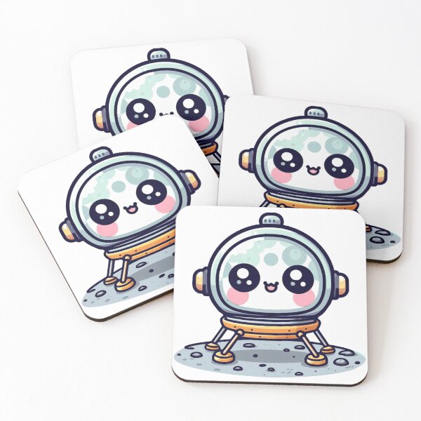 Item preview, Kawaii Moon Lander – Cute Space Adventure Design designed and sold by SketchOnScreen.