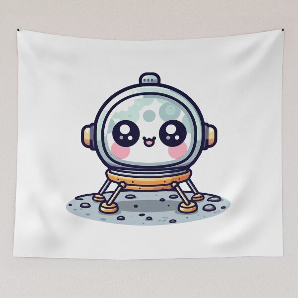 Item preview, Kawaii Moon Lander – Cute Space Adventure Design designed and sold by SketchOnScreen.