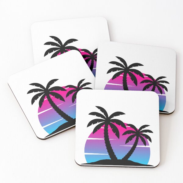 Item preview, Synthwave 2 sunset with palm trees low designed and sold by TermaalMedia.