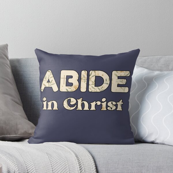 Item preview, ABIDE in Christ – Minimal Floral Faith Design designed and sold by emilykang.