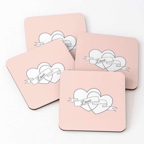 Item preview, Two Intertwined Hearts with Ribbon and Love Quote designed and sold by Owcomm.