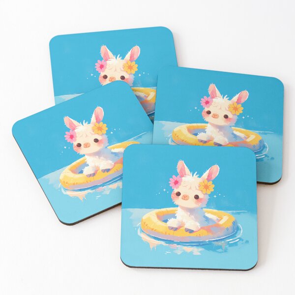 Item preview, Baby Llama on holidays splashing designed and sold by WoollenLlama.