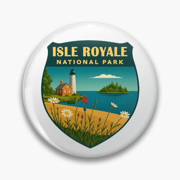 Item preview, Isle Royale National Park Retro Wilderness Sticker designed and sold by Ismeal Von.