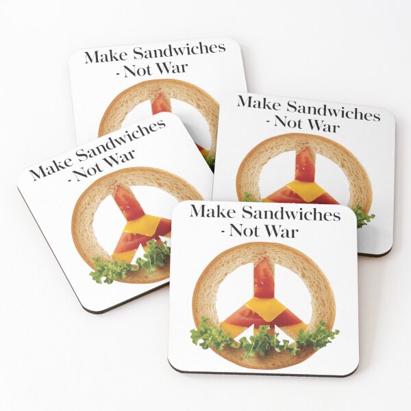 Item preview, Make Sandwiches Not War – Peace Symbol Food Protest Design designed and sold by jelonkaa.