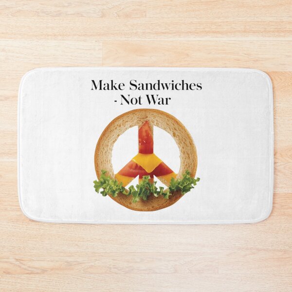 Item preview, Make Sandwiches Not War – Peace Symbol Food Protest Design designed and sold by jelonkaa.