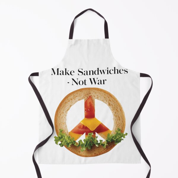 Item preview, Make Sandwiches Not War – Peace Symbol Food Protest Design designed and sold by jelonkaa.