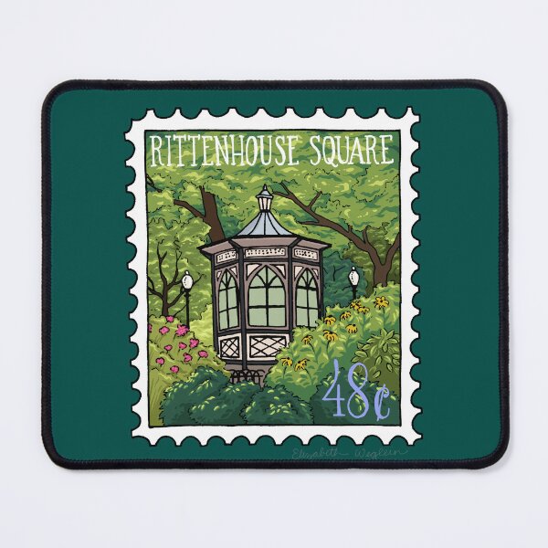 Item preview, Rittenhouse Square Philly Stamp Illustration designed and sold by Elizabeth Weglein.