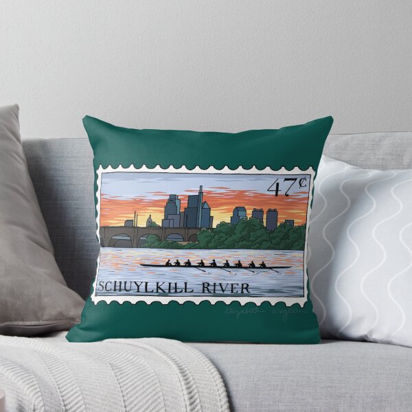 Item preview, Schuylkill River Sunrise Stamp Illustration designed and sold by Elizabeth Weglein.