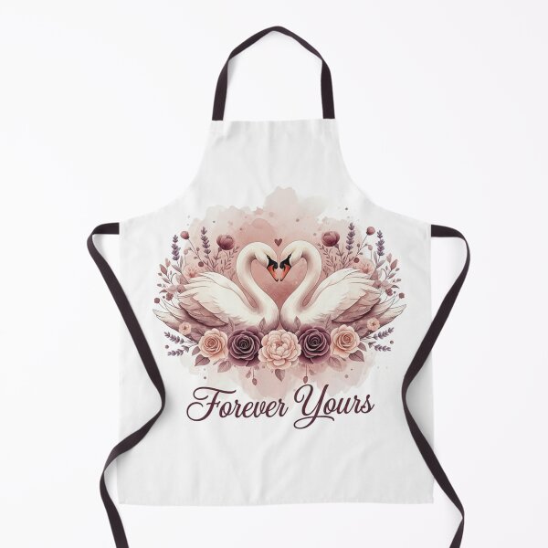 Item preview, Forever Yours Romantic Swan Artwork with Floral Heart designed and sold by Owcomm.