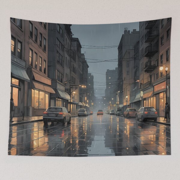 Item preview, Rain-Kissed Streets designed and sold by HorizonHues.