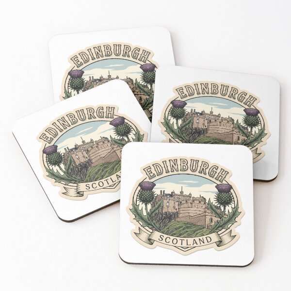 Item preview, Edinburgh Castle Scotland Vintage Emblem with Thistle designed and sold by Digital Dreams Arts.