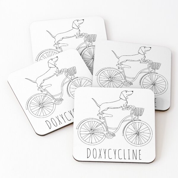 Item preview, Doxycycline Pharmacy Pun Dachshund Pharmacists Technicians Veterinary Pharmacist Gifts designed and sold by LessIsLoud.