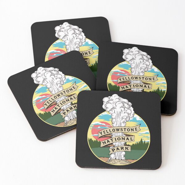 Item preview, Vintage Old Faithful Yellowstone National Park Graphic designed and sold by Stroblesamuel.
