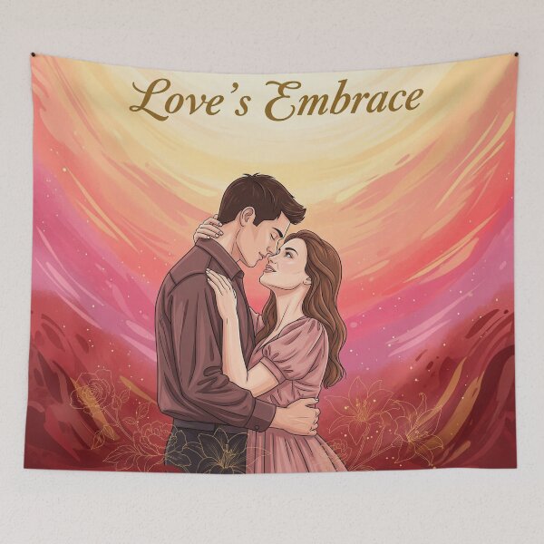 Item preview, Love’s Embrace Romantic Couple Artwork designed and sold by Owcomm.