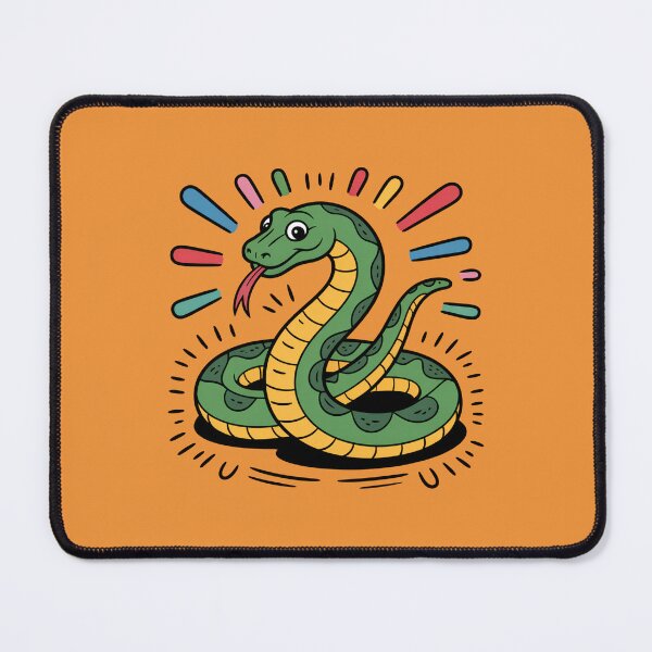 Item preview, Happy Cartoon Snake Art Print designed and sold by NewAspect.