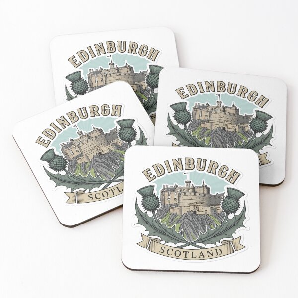 Item preview, Vintage Scotland Emblem - Edinburgh Castle & Thistle Badge designed and sold by Digital Dreams Arts.