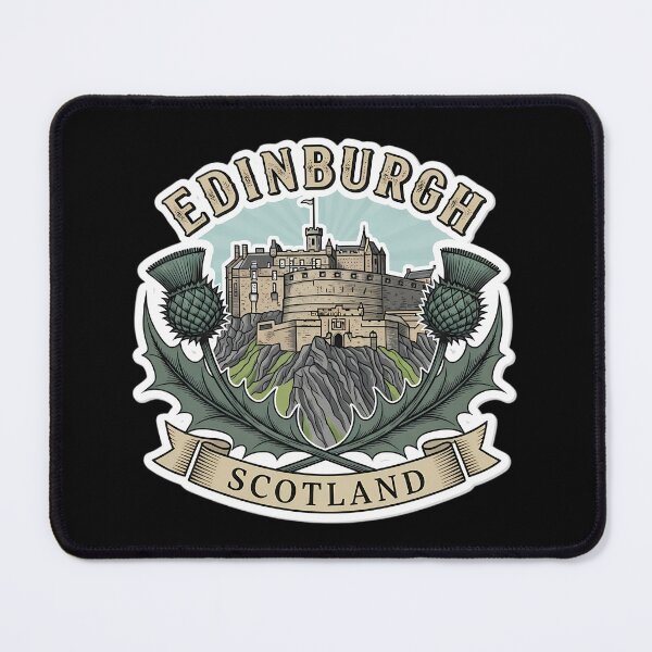 Item preview, Vintage Scotland Emblem - Edinburgh Castle & Thistle Badge designed and sold by Digital Dreams Arts.