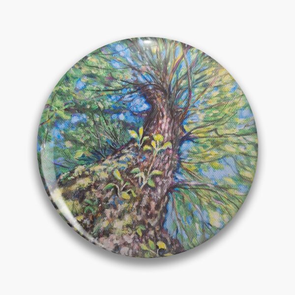 Item preview, Freedom - tree, green leaves, blue sky, knobbly bark designed and sold by LittleLiz.