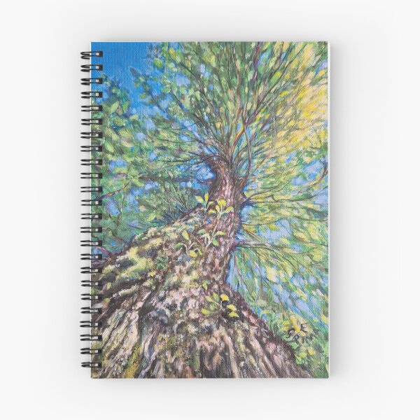 Item preview, Freedom - tree, green leaves, blue sky, knobbly bark designed and sold by LittleLiz.